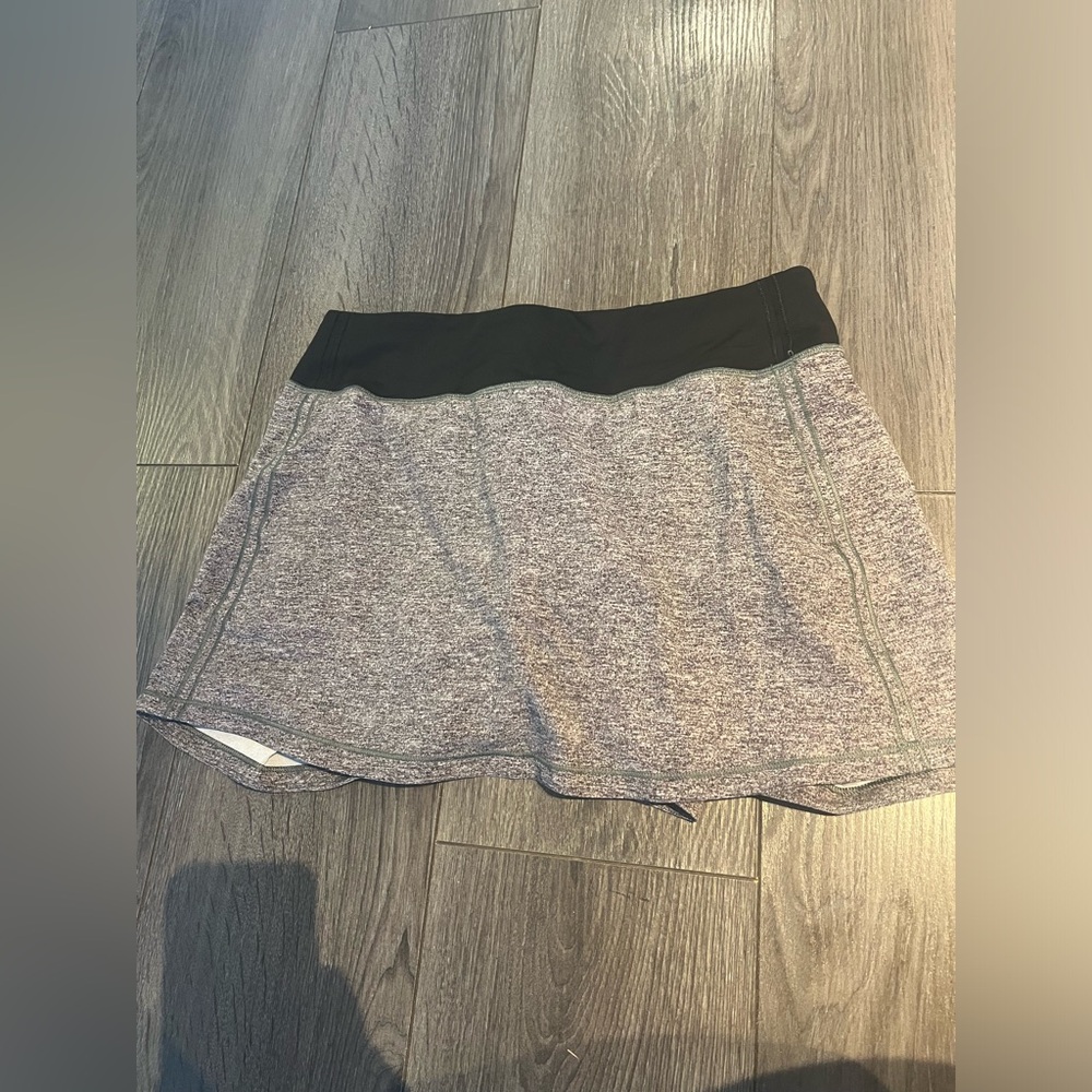 Grey Lululemon Pace Rival Skirt Tall